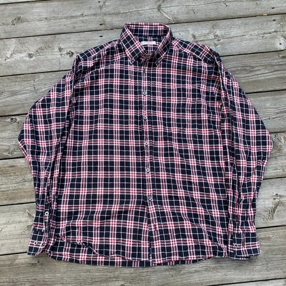 Vintage Burberry London Button Up Dress Shirt Large - Picture 1 of 8